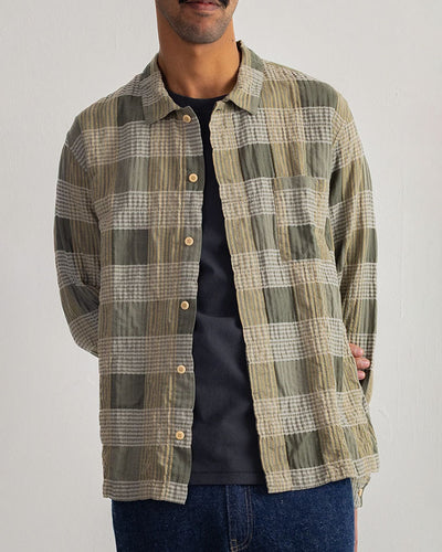 PATCH SHIRT - SAGE MULTICHECK