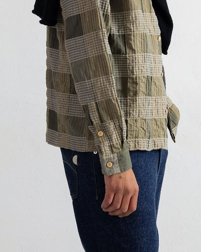 PATCH SHIRT - SAGE MULTICHECK