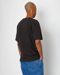 SLUB EMBROIDERY T-SHIRT - BLACK COMET