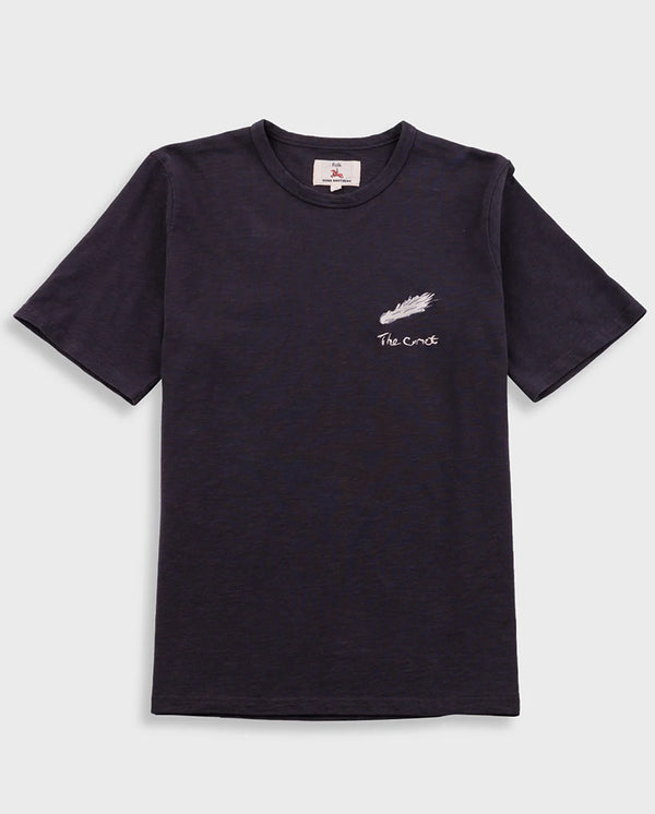 SLUB EMBROIDERY T-SHIRT - BLACK COMET