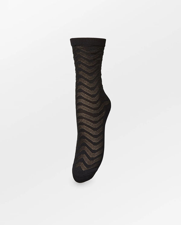 Mina Glitter sock - Black