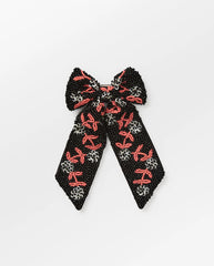 Brombeere Beaded Bow Clip - Black