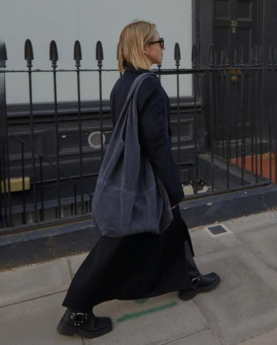 Suede Dalliea Bag Smoke Blue