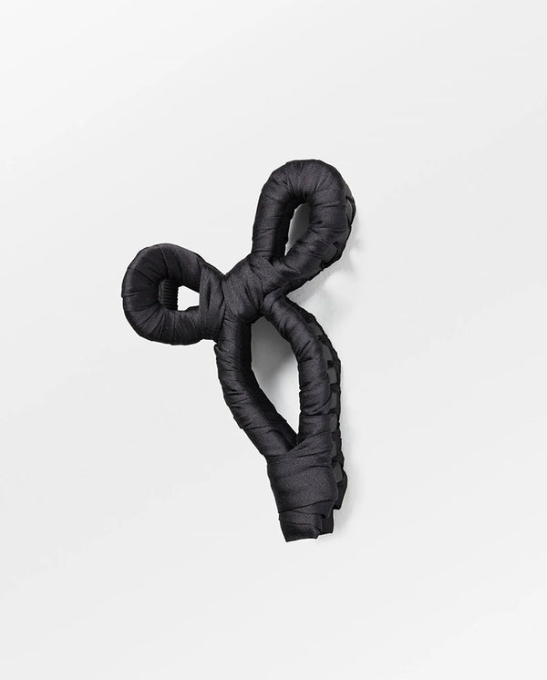 Luster Bow Hair Claw - BLACK