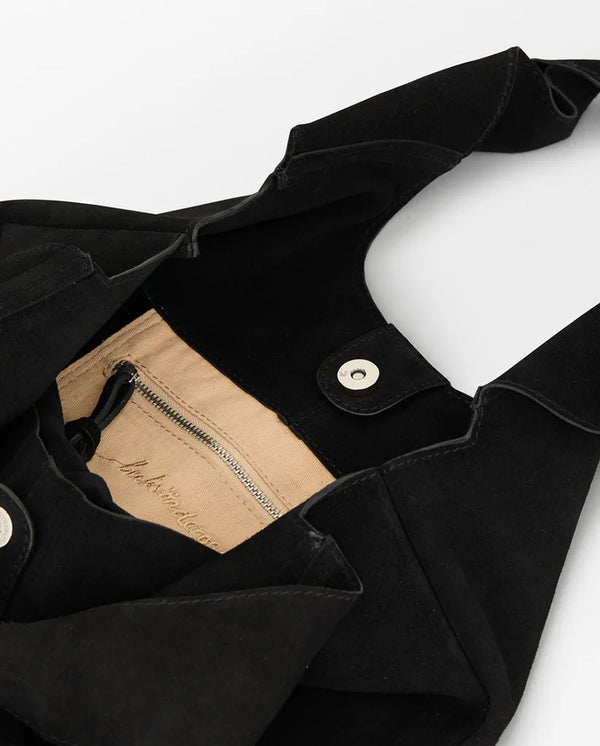 Suede Demi Bag Black