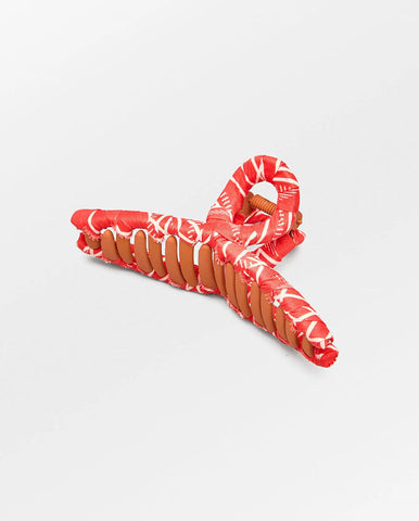 Grid Cotta Scrunchie - Salsa Red