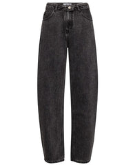 Barrel Flip Waist Jeans - Black