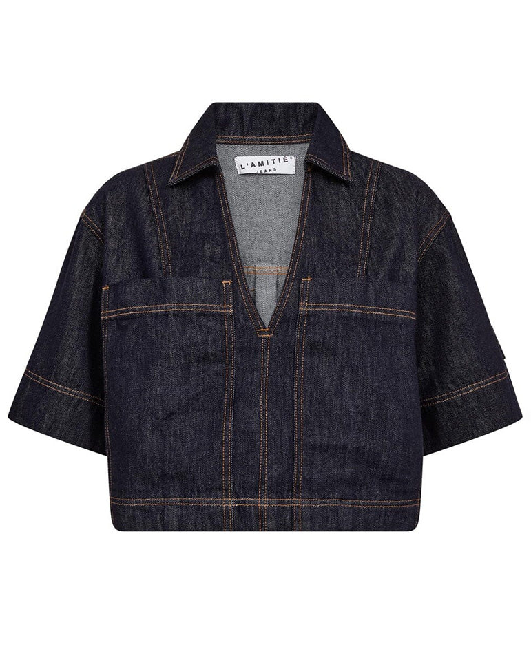 Drew Denim Top - Unwashed