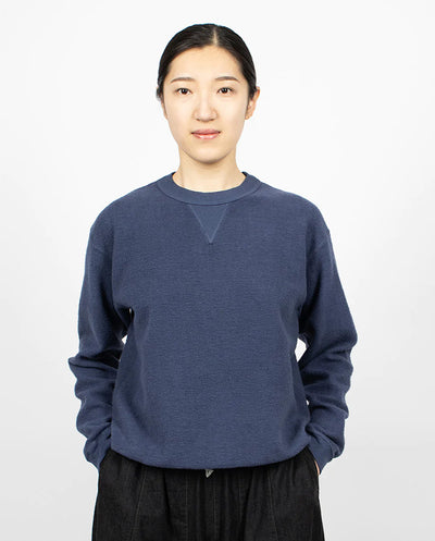 Hina Reverse Crew Neck Sweat Insignia Blue