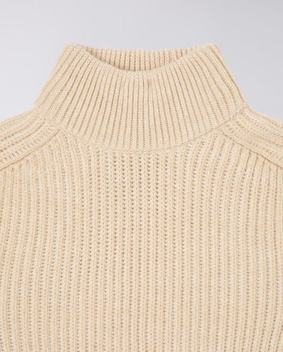Roni High Collar Sweater - Beige
