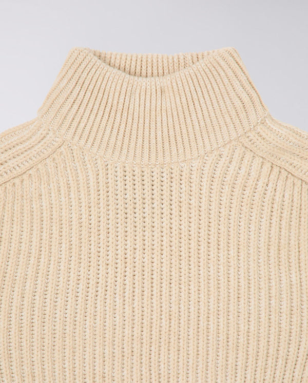 Roni High Collar Sweater - Beige
