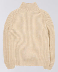 Roni High Collar Sweater - Beige