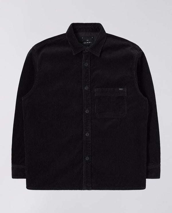 Ander Cord Shirt Black Garment dyed