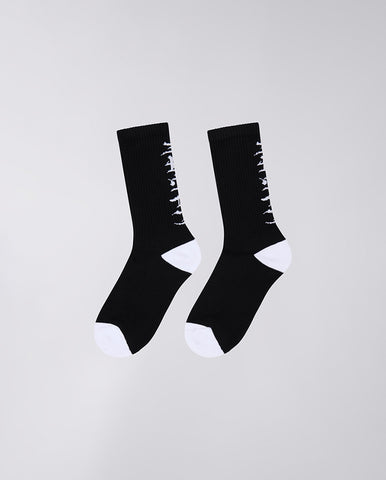 Slub Crew Socks - Light Grey