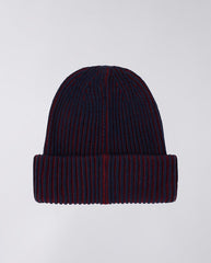 CONTRAST BEANIE - BURGUNDY/NAVY