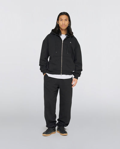 Gem Zipped Hoodie - Garment Black