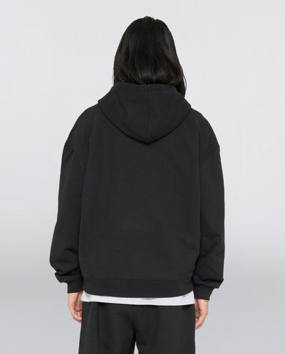 Gem Zipped Hoodie - Garment Black