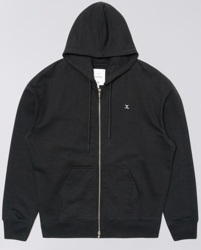 Gem Zipped Hoodie - Garment Black