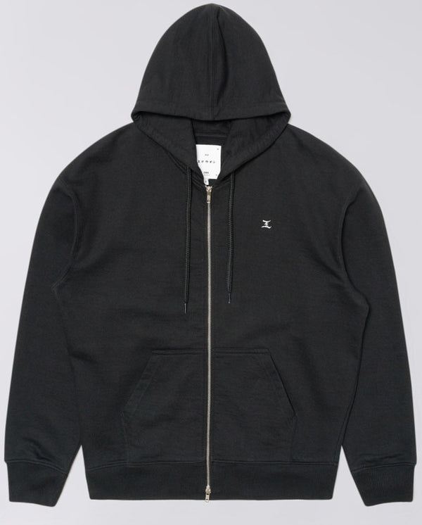 Gem Zipped Hoodie - Garment Black