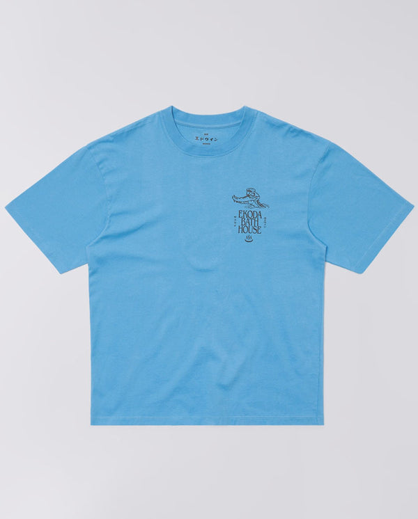 Ekoda Bath House Tee - Blue Garment Washed
