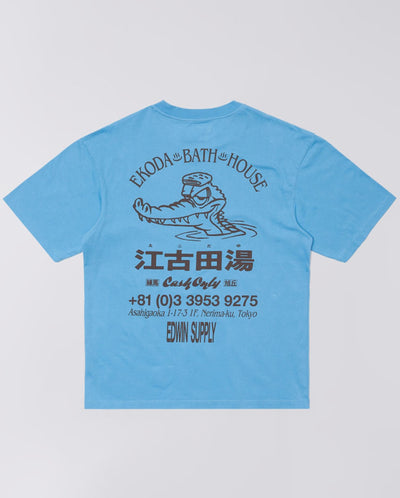 Ekoda Bath House Tee - Blue Garment Washed