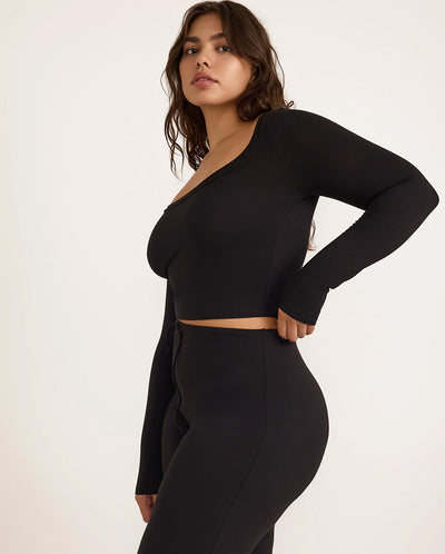 Every day scoop Neck Tee - Black