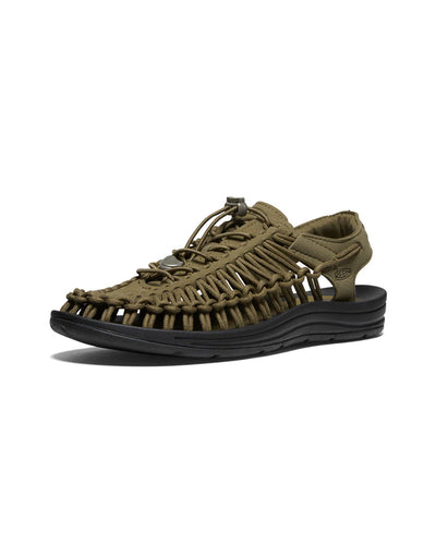 Mens Uneek Sandal - DARK OLIVE/BLACK
