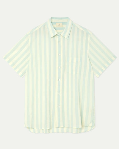 Alegre Printed Shirt Green Spray Stripes