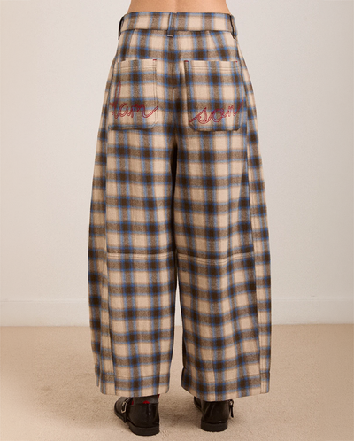 Mara Trouser - Blur Brushed Check