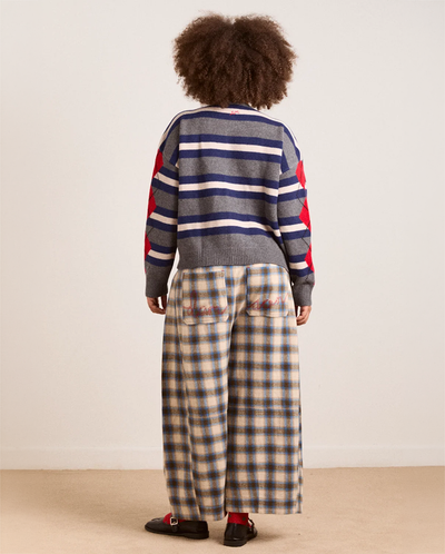 Mara Trouser - Blur Brushed Check