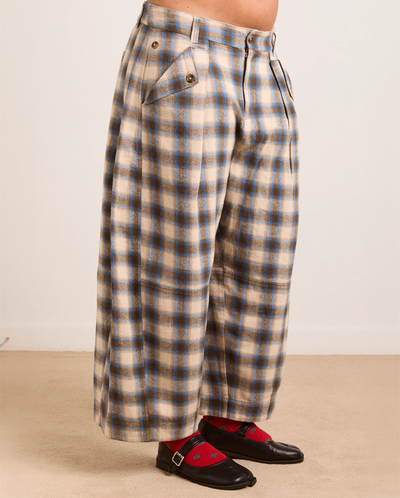 Mara Trouser - Blur Brushed Check