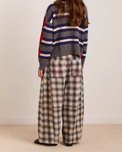 Mara Trouser - Blur Brushed Check