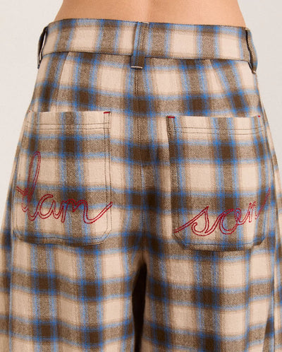 Mara Trouser - Blur Brushed Check