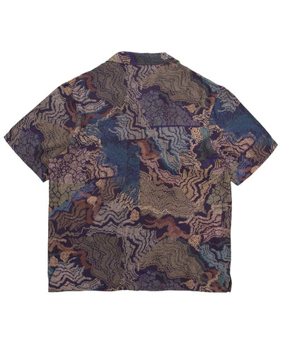 Marcus James Wave Shirt - Navy Dark Taupe