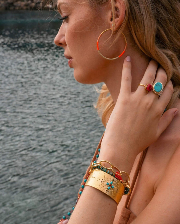 Camiri Large Hoops - Orange