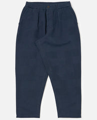 Pleated Track Pant - Dark Navy Patchwork