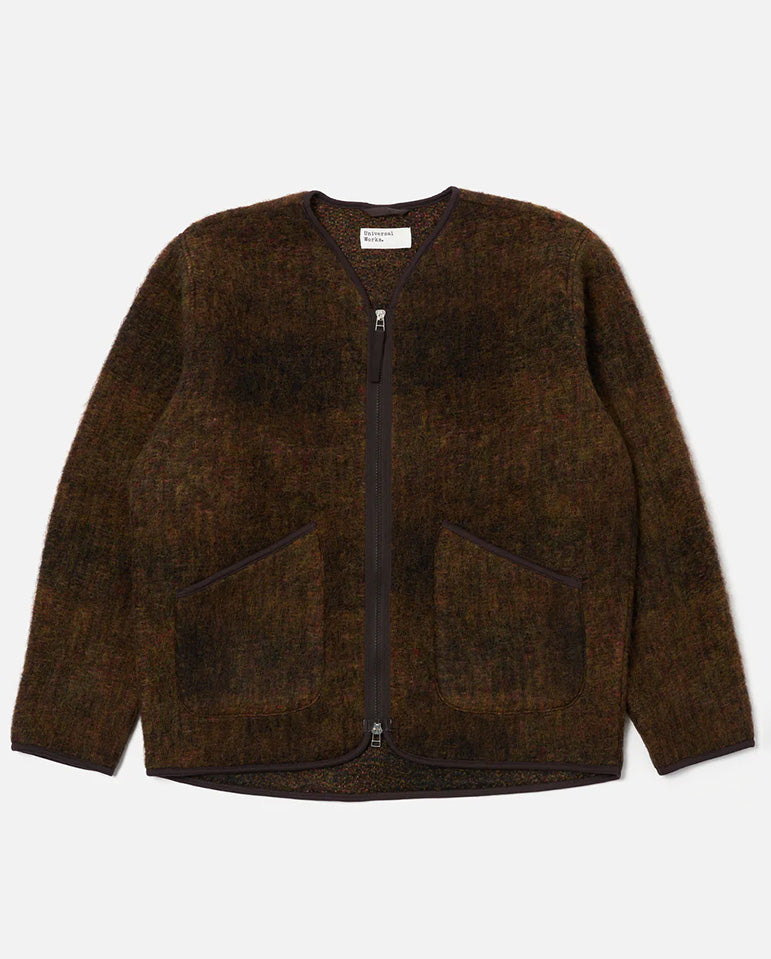 ZIP LINER JACKET - BROWN