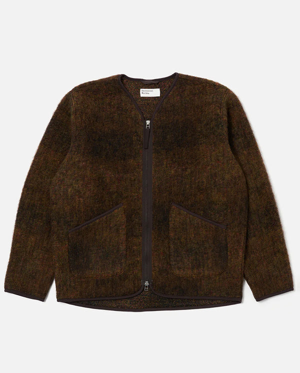 ZIP LINER JACKET - BROWN