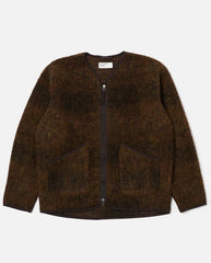 ZIP LINER JACKET - BROWN