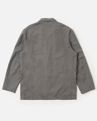 TWO BUTTON JACKET - MID GREY SLUB