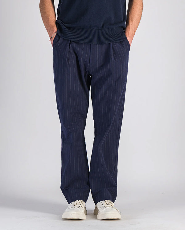 Donati pants - navy stripes