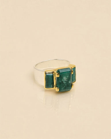 Enamel Stone Ring Fuchsia
