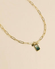 Rainbow Green Necklace GOLD