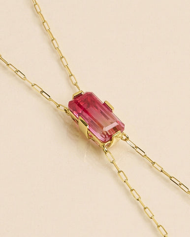 Enamel Stone Ring Fuchsia