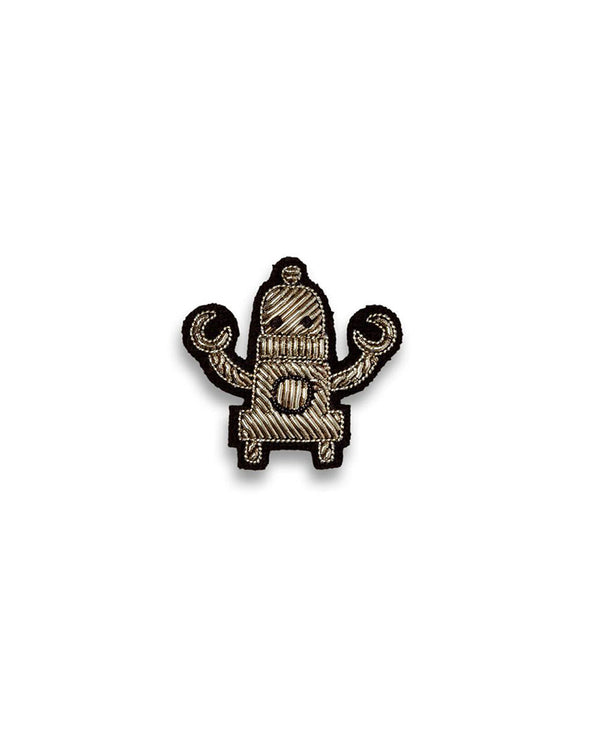 Robot Brooch Gunmetal