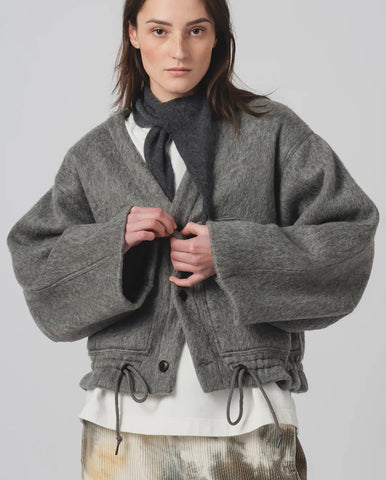 Military V Neck Long Down Jacket D.Olive