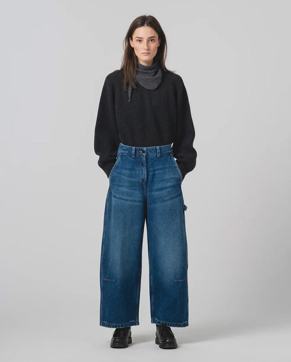 Submarine Cropped Denim Chino - Blue Stone wash