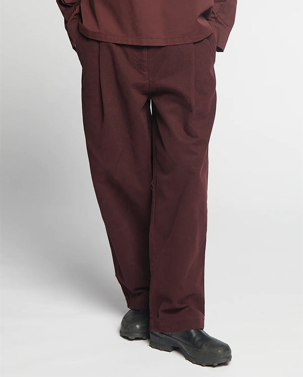 British Twill Worker Pant Wine
