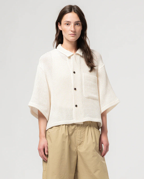 Sumatra Trellis Shirt - Ecru