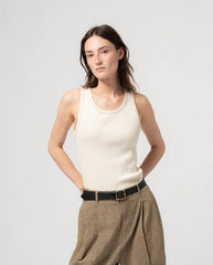 Body Top Rib Vest - Ecru